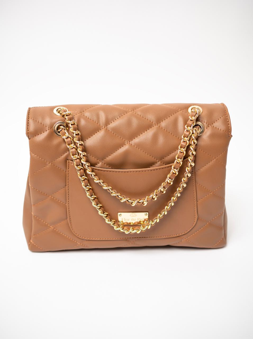 AMBER LILY CHAIN BAG - OCRE