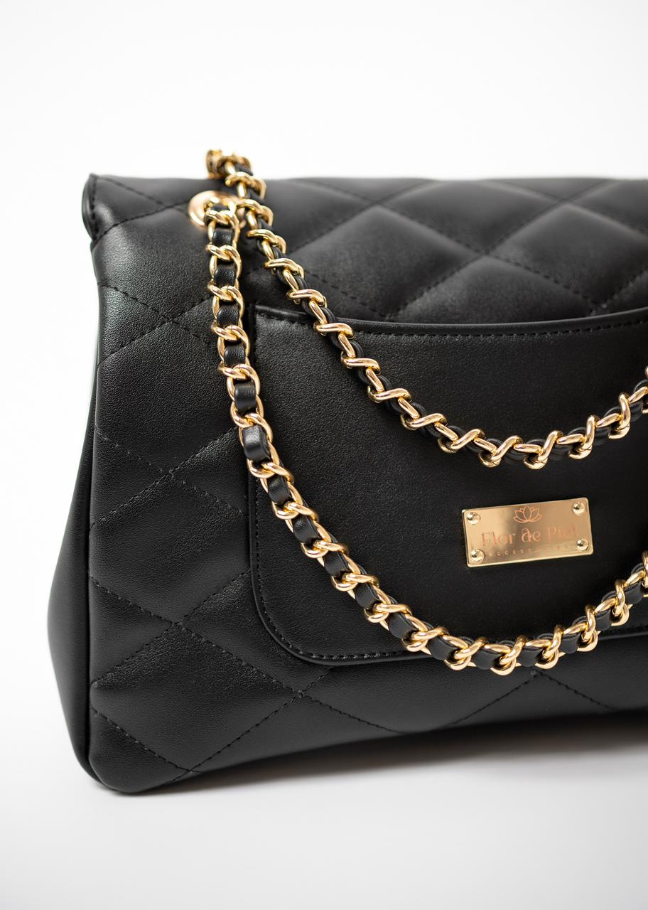AMBER LILY CHAIN BAG - NEGRO