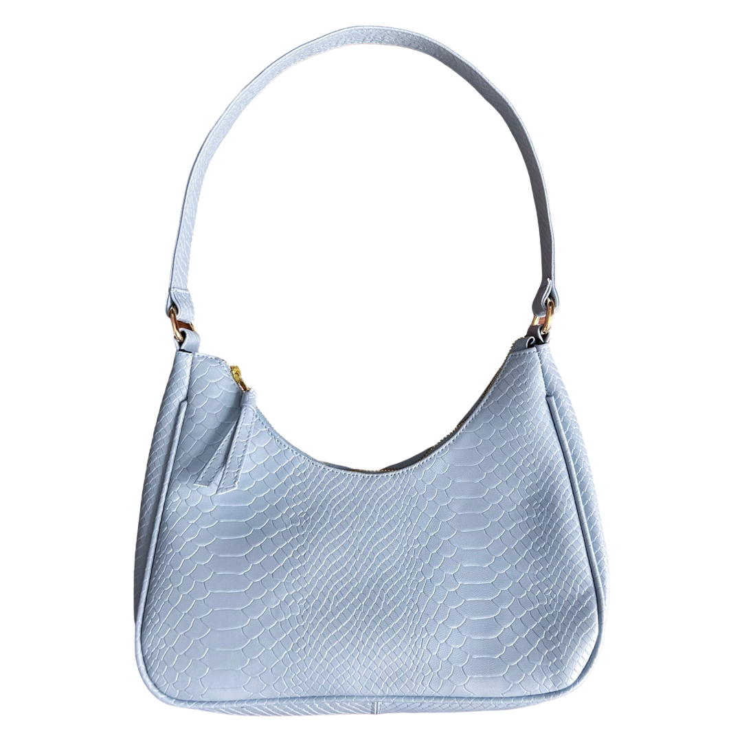Shoulder Bag Baby Blue Flor de Piel