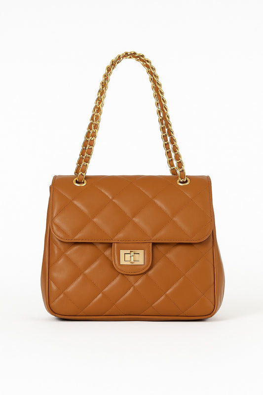 AMBER LILY CHAIN BAG - OCRE
