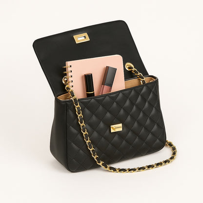 AMBER LILY CHAIN BAG - NEGRO