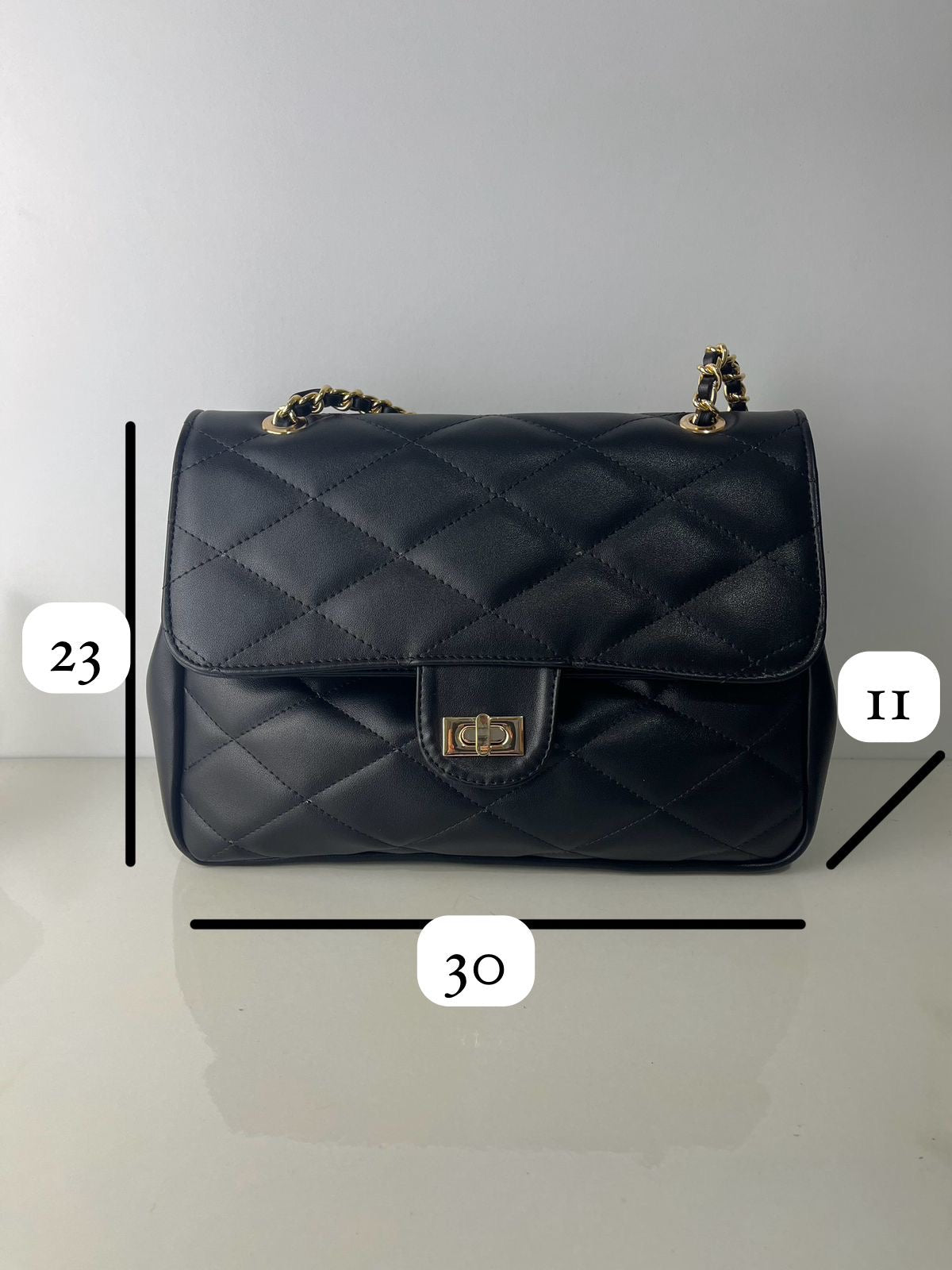 AMBER LILY CHAIN BAG - NEGRO